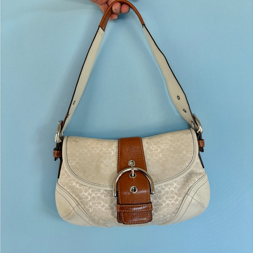 Vintage Coach Soho Flap Bag Signature mini Canvas 6818